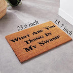 Funny Coir Welcome Swamp Doormat - Personalized 23.6 x 15.10 inch Non Slip Outdoor Rug with Heavy-Duty PVC Backing - Image 3