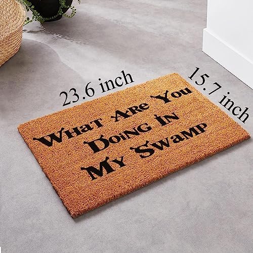 Funny Coir Welcome Swamp Doormat - Personalized 23.6 x 15.10 inch Non Slip Outdoor Rug with Heavy-Duty PVC Backing - Image 3