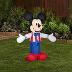 Gemmy 3.5 FT Patriotic Mickey Mouse Inflatable with American Flag – Lighted Airblown Disney 4th of July Blow Up Outdoor Yard Decoration by GemmyIndustries