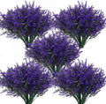 RECUTMS Artificial Fake Outdoor Plants Flowers for Spring Decoration Purple by RECUTMS
