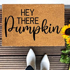 Funny Coir Doormat - Hey There Pumpkin Halloween Welcome Mat, 23.6 x 15.7 inch, Heavy-Duty Backing, Non-Slip Outdoor Coconut Coir - Image 4