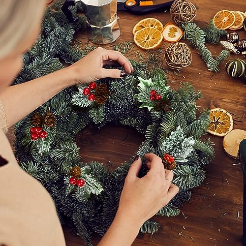 48 Pcs Christmas Floral Picks and Sprays Cone Berry Stems for Craft, Lovely - Image 6