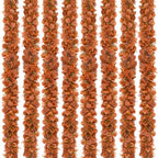 8Pack Eucalyptus Garland, Fall Artificial Eucalyptus Garland with Flowers by Waipfaru