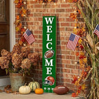 Football Porch Decor for Outdoor - Football Porch Sign for Front Door Sign, Welcome Decorations for Home Wall Indoor Supply Each 47.24 ×7.87 Inches - Image 4