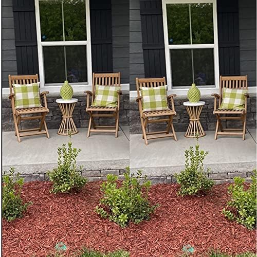 VAKADO 26x26 Set of 2 Grass Green White Buffalo Plaids Decorative Throw Pillow Covers Retro Farmhouse Checkered Sage Green Furniture Square Cushion Cases Home Decorations for Couch Patio Sofa Outdoor - Image 3