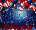 Patriotic 4th of July Backdrop Decorations 8x8ft American Flag by Pnylzzyxh