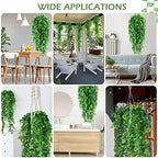 Hoteam 12 Pcs Artificial Hanging Greenery Plants, Eucalyptus - Image 6