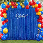 Royal Blue Sequin Backdrop Curtains,2 Panels 4FTx8FT Shimmer Party Backdrop - Image 4