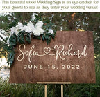 Personalized Favors Wood Wedding Welcome Sign, Design 3, Rectangular or Round, 16x24 inches, 5 Color Options - Image 7