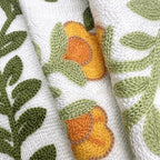 Alysheer Embroidered Decorative Throw Pillow Cover 18"x 18" Set of 2,Orange - Image 5