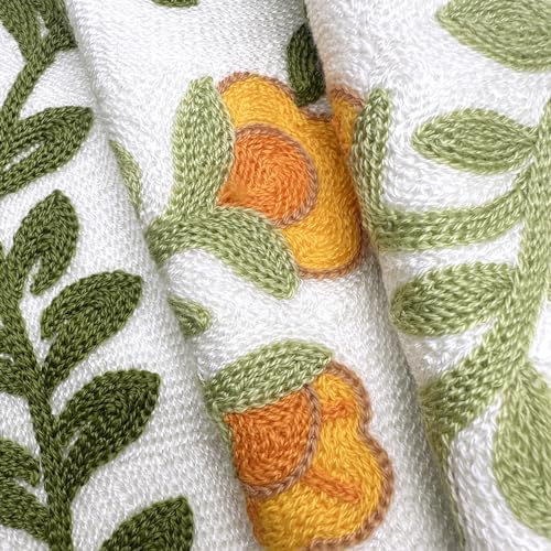 Alysheer Embroidered Decorative Throw Pillow Cover 18"x 18" Set of 2,Orange - Image 5