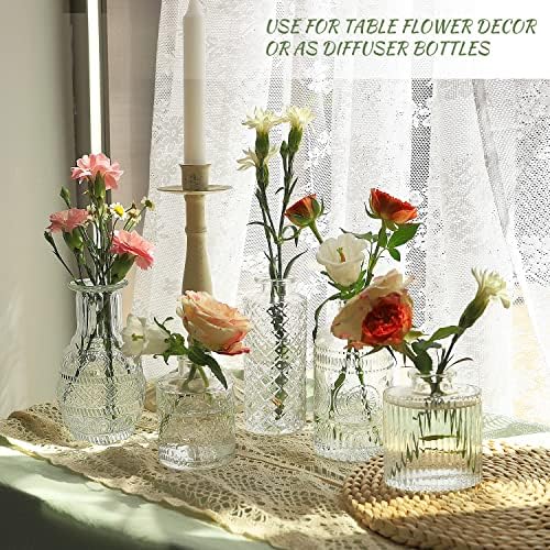Glass Bud Vase Set of 22, Small Clear Vases for Flowers Vintage Glass Vase - Image 6