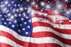 10x8ft 4Th of July Backdrop American Flag Red Blue Fireworks Independence Day Decorations Background Veterans Day Memorial Day Baby Shower Party Cake Table Banner Photo Booth by ZJRBJB