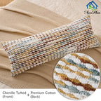 AmHoo Boho Chenille Pillow Cover Decorative Tufted Pillowcase for Couch Bed Sofa Bedroom Living Room Modern 14 x 36-Inch Brown - Image 3