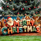 Santa Claus Garage Door Banner 16x7 Ft - Bold MERRY CHRISTMAS Text for 2 Car Garage Outdoor Indoor Decor - Image 5