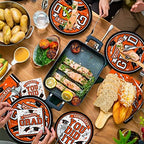 Graduation Party Supplies Dinnerware Set orange Disposable dinner paper plates dessert paper plates and Napkins for Congrats Grad Party Decorations, Serve 50 - Image 6