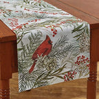 Park Designs Cardinal Table Runner 15" x 54", White by ParkDesigns