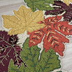 Enliven Handmade Maple Leaf Beaded Table Runner, 13x36 Inches Lightweight Decorative Table Runner, Perfect for Dining/Wedding/Party/Everyday Use & Easy to Clean, Elegant Beaded Runner (Multicolor) - Image 6