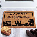 Funny Coir Doormat: 'Go Away or I Shall Taunt You a Second Time' - Welcome Front Porch Decor - Heavy-Duty PVC Back - Outdoor - 23.6x15.7 inch - Image 4