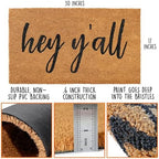 Hey Y'all Door Mat 30x17 Inch, Funny Welcome Mat Coir Door Mat - Image 3