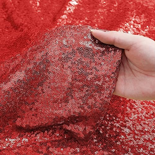 Sugargirl 10 Packs 12 x 72 inches Sequin Table Runner, Glitter Red Table Runner for Birthday Party Supplies Wedding Holiday Celebration Event Decorations - Image 4