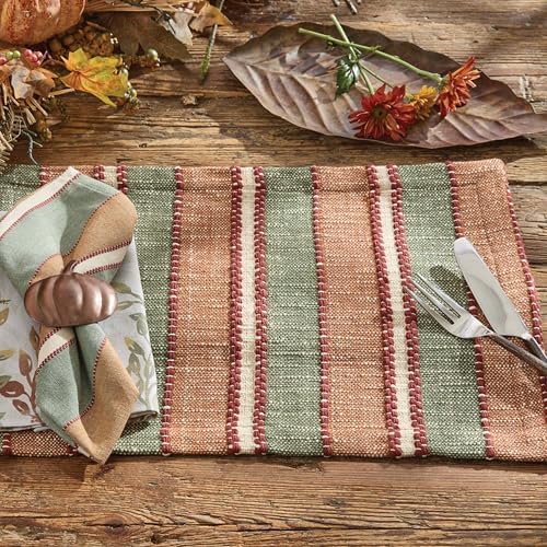 Park Designs Toffee Placemat Set of 4, Braided Cotton - Image 5