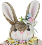 WINDY HILL 19" Whimsical Wreath Brown Easter Bunny 402008 - Image 5