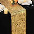 Snowkingdom 2 Pcs Gold Table Runner 11x 108 Inch Thin Mesh Sparkle Glitter Metallic Golden Lines Runner Gold Table Decorations for Wedding Birthday Party, Bridal Shower, Baby Shower, Christmas by Snowkingdom