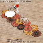 CLEENTABLE Multicolor Beaded Table Runner, 36 in, Farmhouse Holiday - Image 6
