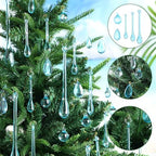 Vercraft 100 Pcs Christmas Tree Acrylic Hanging Ornaments, Blue - Image 3