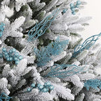75 Pcs Christmas Glitter Tree Picks 3 Styles Berry Stems, Lake Blue - Image 3