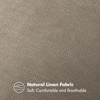 MIULEE Decorative Linen Euro Sham Pillow Covers 24x24 Inch Tan Taupe - Image 4