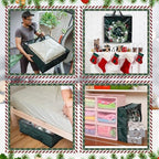 6 Pcs Christmas Wreath Storage Container 26 x 26 x 8.7 Inch Bags, Green - Image 6