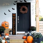 Happy Halloween Unwelcome Sign for Front Door Boo Halloween Wooden Standing For Patio Holiday Standing Go Away Signs Halloween Pumpkin Decorations for Porch 48"×8" - Image 4