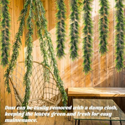 Suncalla 10 Pack 5.57ft Artificial Greenery Garland, Lifelike Fake Vines - Image 6