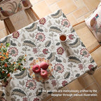 ISAENNE Designer Vintage Square Small Printed Tablecloth,55"x55" - Image 4