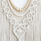 Achart Macrame Wall Hanging Large- Boho Wall Decor- large wall art- Wall Decor Living Room- Macrame Tapestry Boho Decor for Bedroom (Wooden Bead) - Image 3