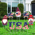 KatchOn 4th of July Yard Signs with Stakes, Pack of 8 - Image 3