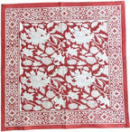 ATOSII Meraki Red 100% Cotton Fall Cloth Designer Dinner Napkins, Handblock Print, Washable Durable Linen for Everyday Use Wedding Parties Outdoors Christmas Thanksgiving I 20 X 20 Inches I Set of 4 - Image 2