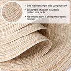 Buryeah 96 Pieces 13 Inch Christmas Round Placemats Circle Woven Place Mats Boho Decor Dining Table Mats Table Scape Hosting Friends for Wedding Birthday Dinner Parties (Beige) - Image 4