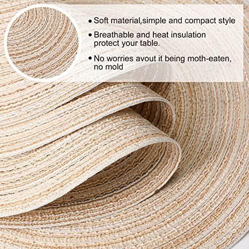 Buryeah 96 Pieces 13 Inch Christmas Round Placemats Circle Woven Place Mats Boho Decor Dining Table Mats Table Scape Hosting Friends for Wedding Birthday Dinner Parties (Beige) - Image 4
