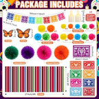Newwiee 82 Pcs Day of the Dead Altar Decor Set, Marigold, Mixed Colors - Image 2