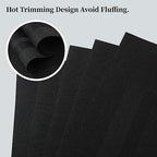 Leetaltree Black Frame Placemats Set of 12 - Heat Resistant Non-Slip Place mats for Dining Table, Washable Durable PVC Vinyl Woven Table Mats（Black Frame, 12） - Image 2