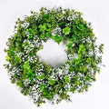 St Patricks Day Decorations Artificial Wreath Lucky Shamrock Clover Leprechaun Hat Beers Spring Summer Party Decor Outdoor/Indoor Farmhouse Front Porch Wall Window Door by Likeny