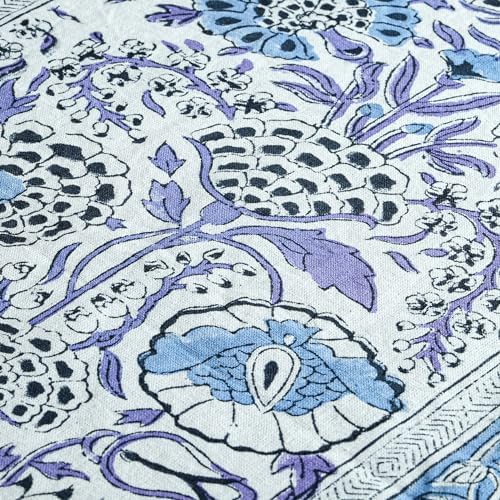 CPC Indigo Blue Block Print Cotton Table Runner 16x90 Inch Long Runner - Image 7