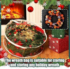 Shappy 4pcs 36 Inch Clear Wreath Storage Bags PVC Waterproof White - Image 5
