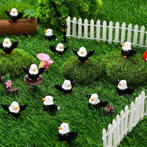 Geelin 100 Pcs Mini Resin Bald Eagle Figurines, Patriotic Bird Decorations - Image 4