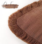 Foindtower Decorative Linen Fringe Throw Pillow Covers 26×26 Inch,Rust - Image 3