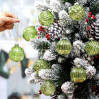 Jenaai 12 Pcs Christmas Lime Green Glass Ball Ornaments, Tree Decoration - Image 5
