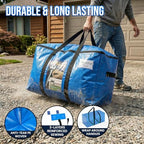 TAILI 12 Pack Blue Extra Large Moving Bags,Storage Bags with Visible Window - Image 3